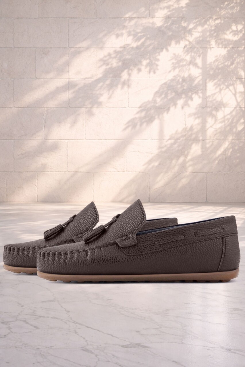 Rakerplus Kahve Rahat Erkek Çocuk Makosen Ayakkabı - 10