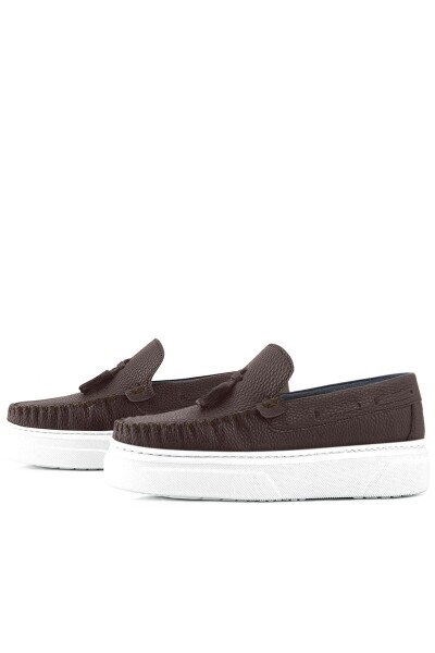 Rakerplus Kahverengi Hafif Tabanlı Erkek Çocuk Makosen Ayakkabı - 6