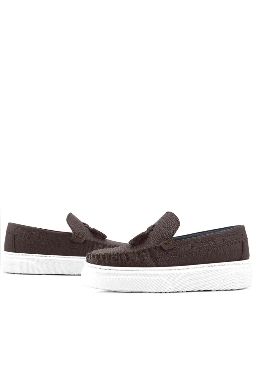 Rakerplus Kahverengi Hafif Tabanlı Erkek Çocuk Makosen Ayakkabı - 8