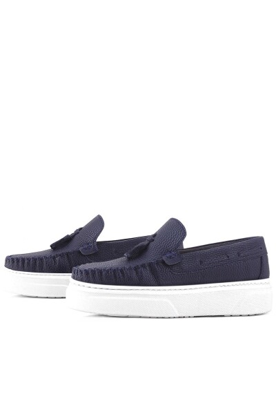 Rakerplus Lacivert Hafif Tabanlı Erkek Çocuk Makosen Ayakkabı - 6