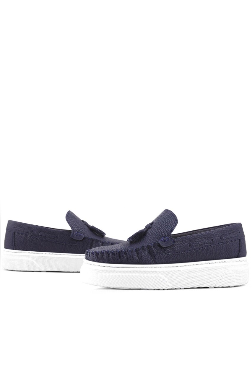 Rakerplus Lacivert Hafif Tabanlı Erkek Çocuk Makosen Ayakkabı - 8