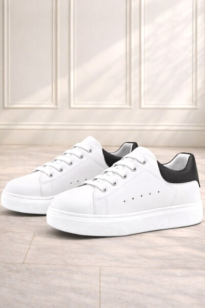 Rakerplus Beyaz Cilt Bağcıklı Hafif Tabanlı Çocuk Spor Ayakkabı - Rakerplus