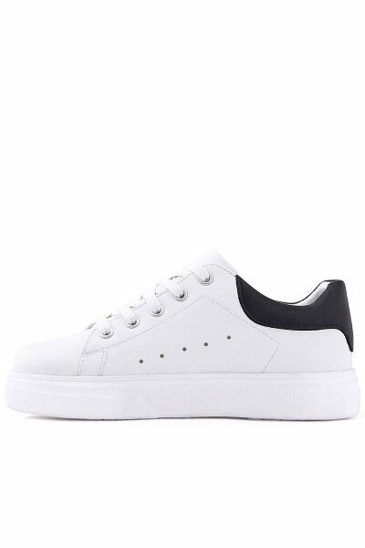 Rakerplus Beyaz Cilt Bağcıklı Hafif Tabanlı Çocuk Spor Ayakkabı - 5