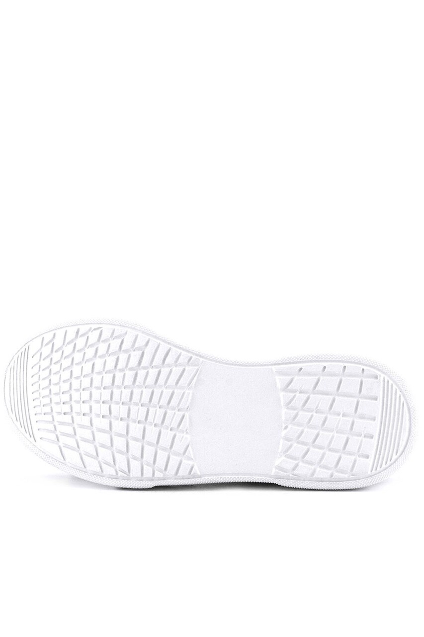 Rakerplus Beyaz Cilt Bağcıklı Hafif Tabanlı Çocuk Spor Ayakkabı - 9