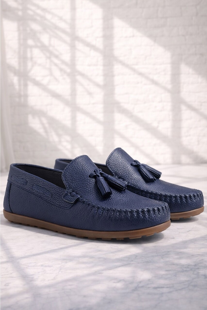 Rakerplus Lacivert Erkek Çocuk Makosen Ayakkabı - 1