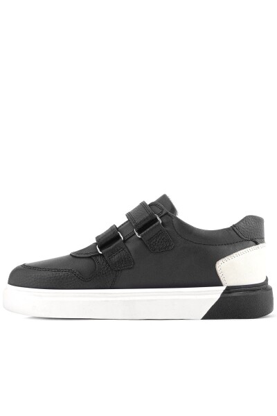 Rakerplus Hakiki Deri Cırt Cırtlı Siyah Erkek Çocuk Spor Ayakkabı - 5