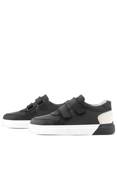 Rakerplus Hakiki Deri Cırt Cırtlı Siyah Erkek Çocuk Spor Ayakkabı - 6