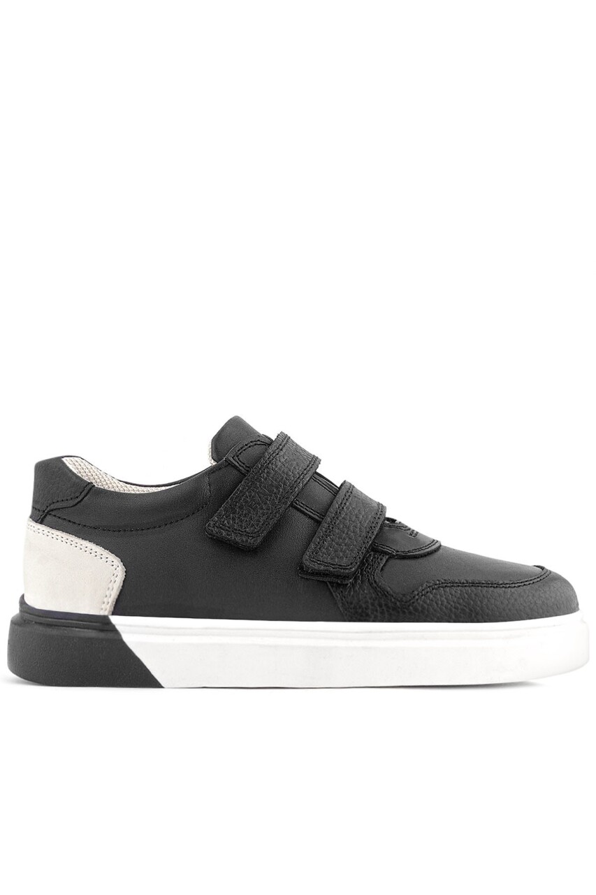 Rakerplus Hakiki Deri Cırt Cırtlı Siyah Erkek Çocuk Spor Ayakkabı - 10