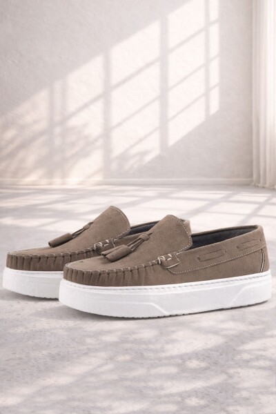 Rakerplus Kum Rengi Erkek Çocuk Makosen Ayakkabı - Rakerplus