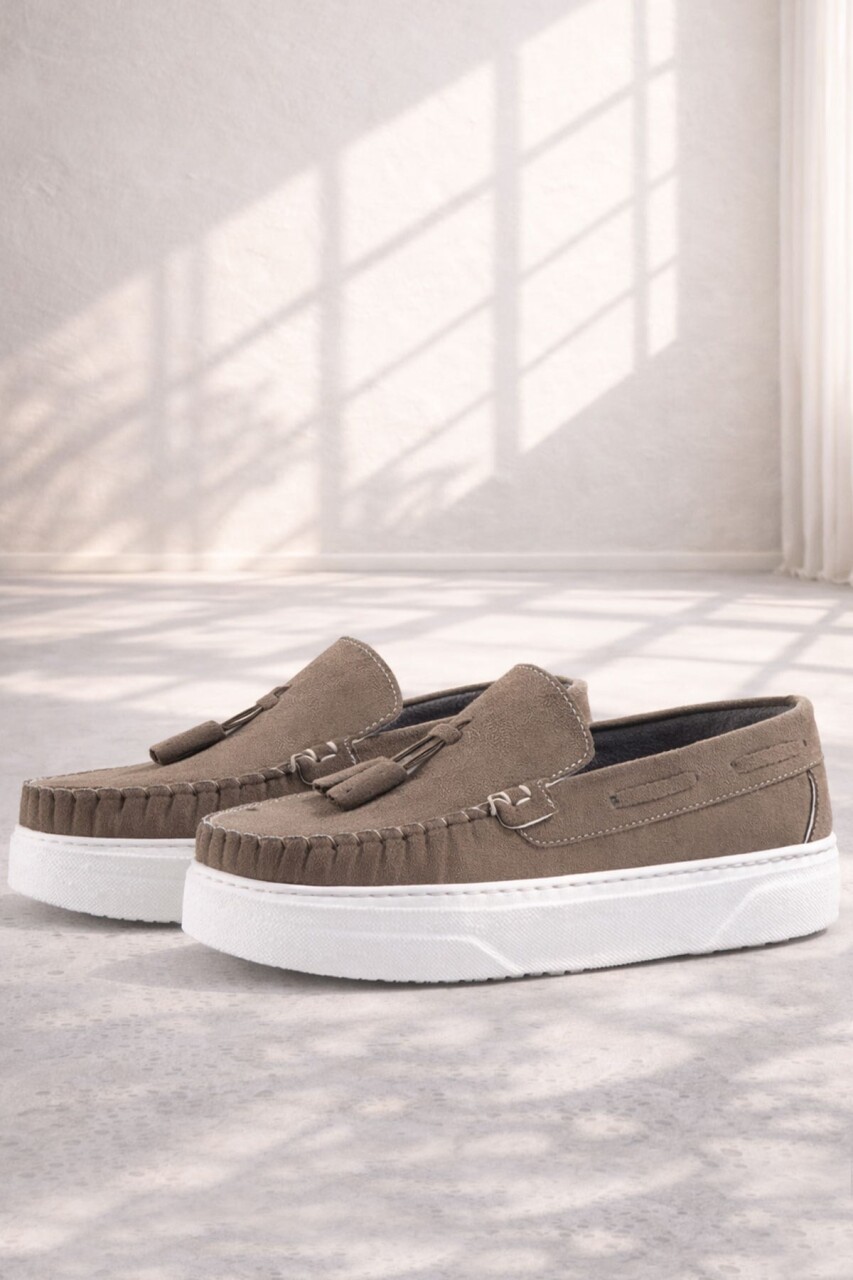 Rakerplus Kum Rengi Erkek Çocuk Makosen Ayakkabı - 1