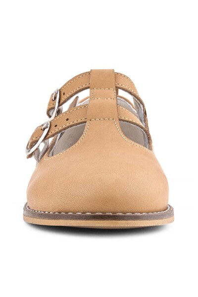 Rakerplus Hakiki Deri Taba Tokalı Kız Çocuk T-Bar Babet Ayakkabı - 4