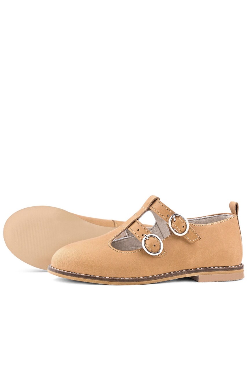 Rakerplus Hakiki Deri Taba Tokalı Kız Çocuk T-Bar Babet Ayakkabı - 7