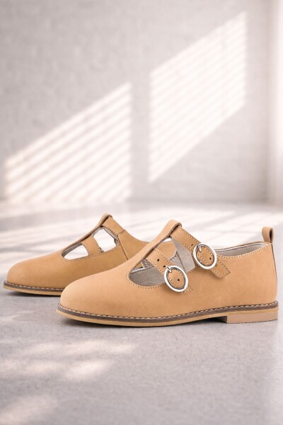 Rakerplus Hakiki Deri Taba Tokalı Kız Çocuk T-Bar Babet Ayakkabı - 10