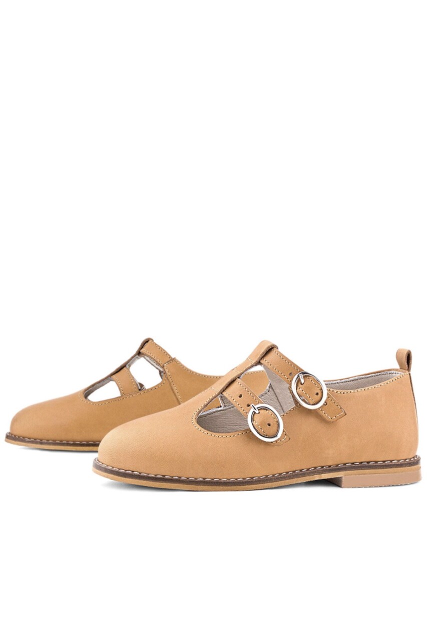 Rakerplus Hakiki Deri Taba Tokalı Kız Çocuk T-Bar Babet Ayakkabı - 13