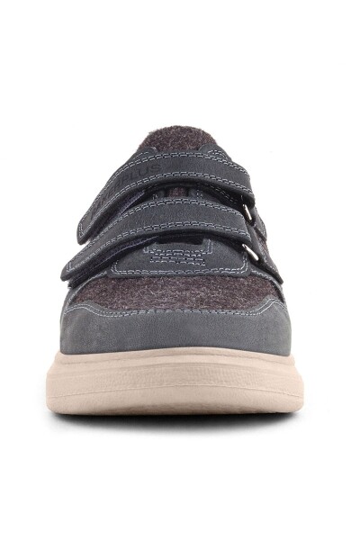 Rakerplus Hakiki Deri Kahverengi Gri Cırtlı Hafif Tabanlı Erkek Çocuk Spor Ayakkabı - 3