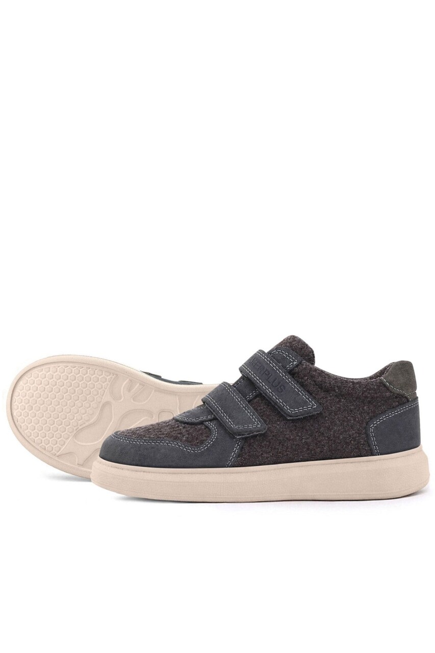 Rakerplus Hakiki Deri Kahverengi Gri Cırtlı Hafif Tabanlı Erkek Çocuk Spor Ayakkabı - 6