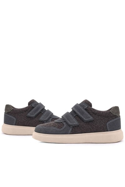 Rakerplus Hakiki Deri Kahverengi Gri Cırtlı Hafif Tabanlı Erkek Çocuk Spor Ayakkabı - 7