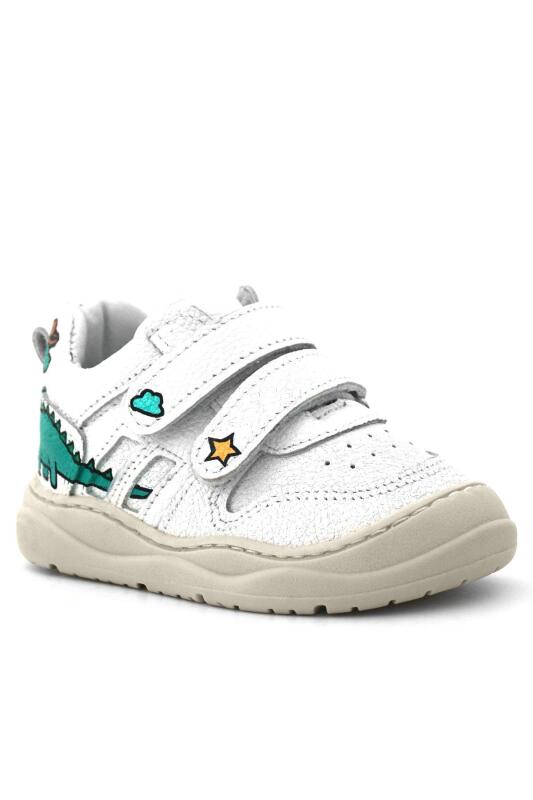 Rakerplus Tbons Özel Tasarım Schaggy Hakiki Deri Beyaz Bebek Spor Ayakkabı - 2