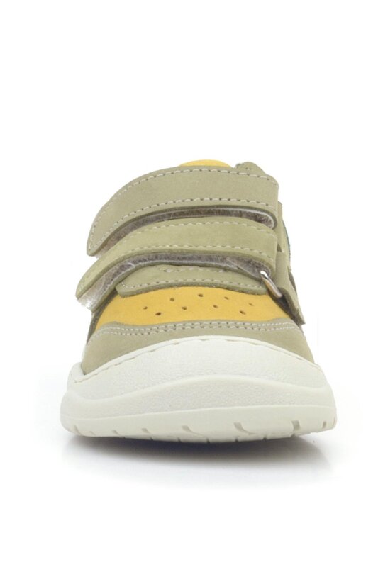 حذاء رياضي للأطفال من جلد طبيعي من ماركة راكر بلاس شاجي، لون أصفر وأخضر - 3