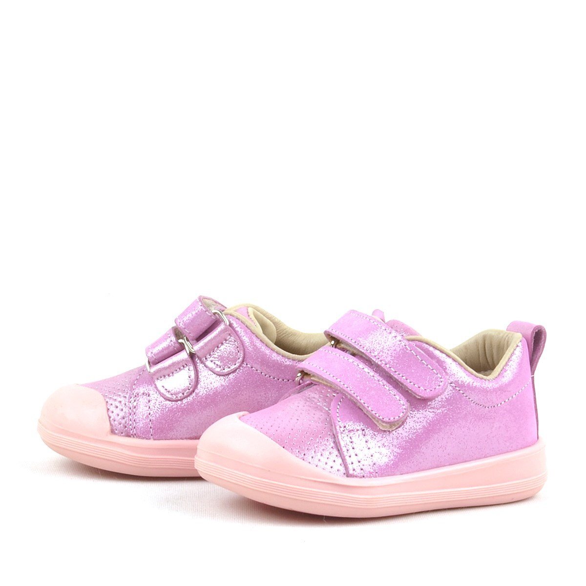Rakerplus Sonic Hakiki Deri Pembe Işıltılı Anatomik Bebek Spor Ayakkabı - 5