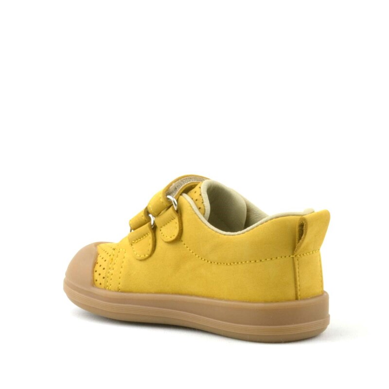 حذاء رياضي للأطفال من راكر بلاس سونيك مصنوع من الجلد الطبيعي باللون الأصفر مزود بشريط فيلكرو تشريحي - 3