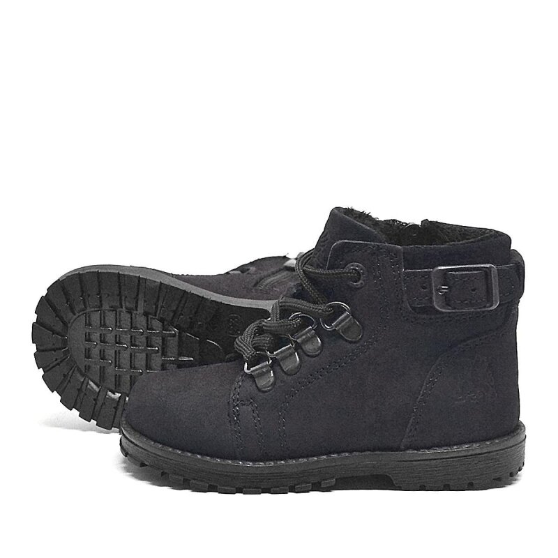 حذاء أطفال راكر بلاس غريفون من الجلد الطبيعي بسحاب أسود - 4