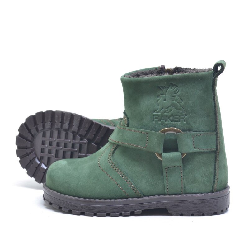Rakerplus Chiron Hakiki Deri Yeşil Fermuarlı Unisex Bebek Bot - 5