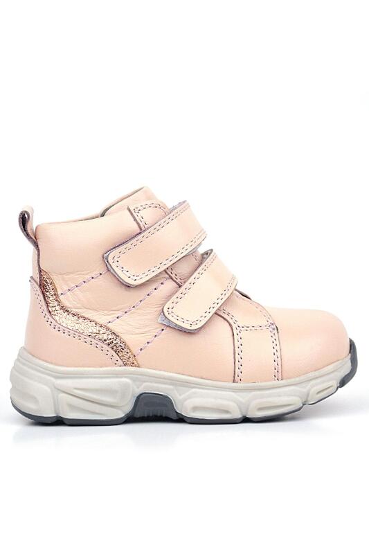 Rakerplus Genuine Leather Pink Velcro Sporty Baby Girl Boots - Rakerplus