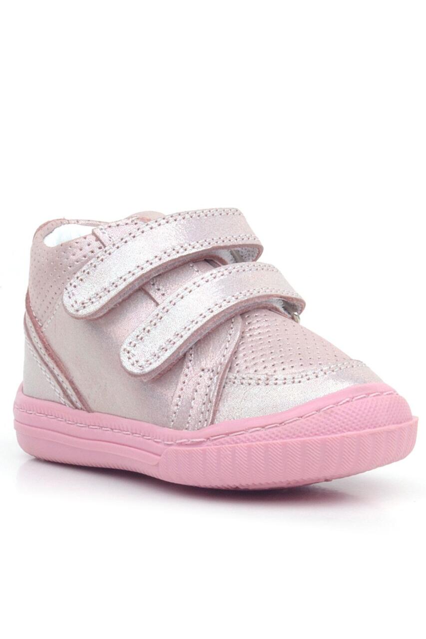 Rakerplus Raya Genuine Leather Pink Glitter Velcro Baby Girl Boots - 1