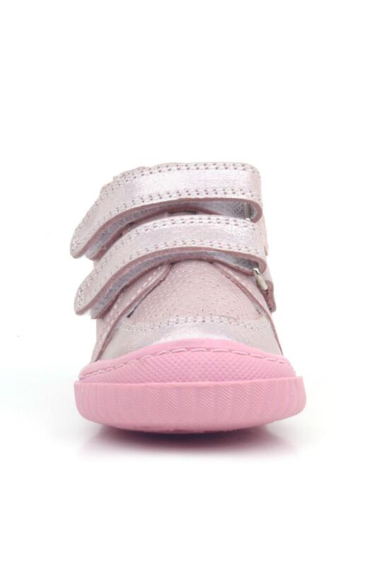 Rakerplus Raya Genuine Leather Pink Glitter Velcro Baby Girl Boots - 3