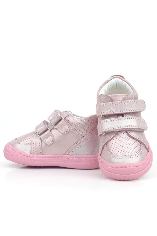 Rakerplus Raya Genuine Leather Pink Glitter Velcro Baby Girl Boots - 6