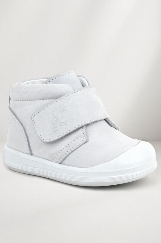 Rakerplus Yoohoo Genuine Leather White Velcro Baby Girl Boots - Rakerplus