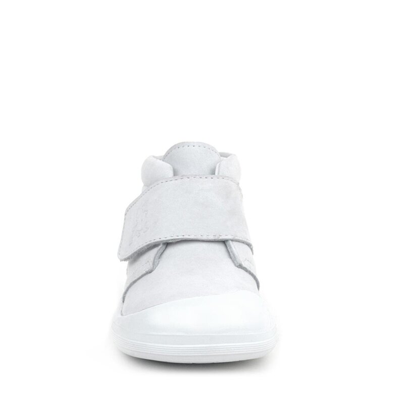 حذاء Yoohoo من الجلد الطبيعي باللون الأبيض مع شريط فيلكرو للفتيات الصغيرات من Rakerplus - 4