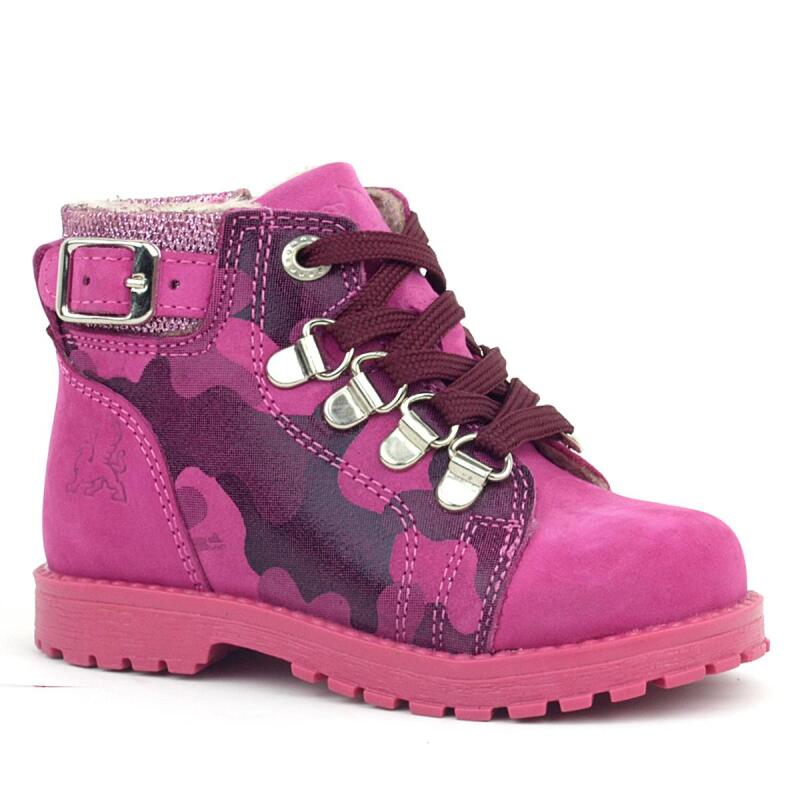 Rakerplus Griffon Genuine Leather Pink Camouflage Baby Boots - Rakerplus