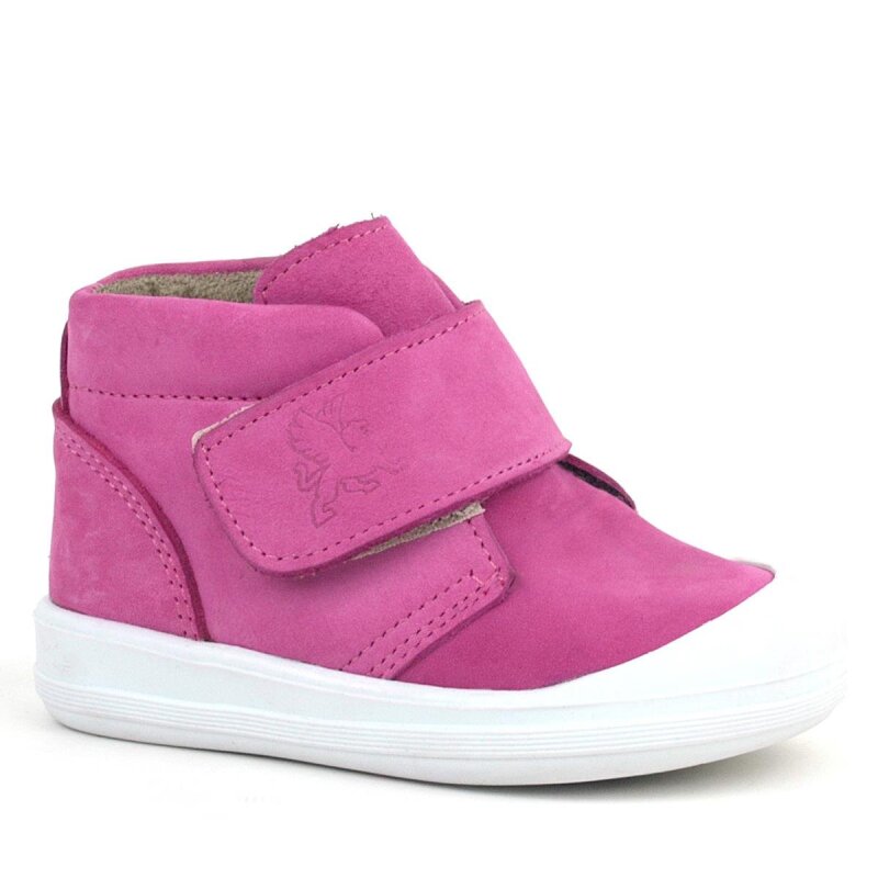 Rakerplus Yoohoo Genuine Leather Pink and White Velcro Baby Girl Boots - Rakerplus