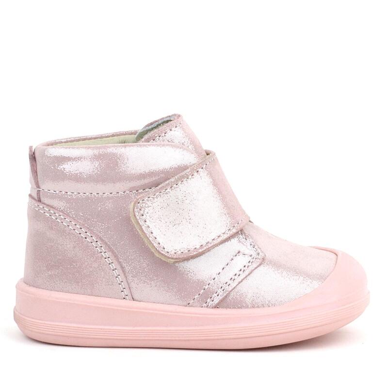 حذاء Yoohoo من الجلد الطبيعي باللون الوردي اللامع للفتيات الصغيرات من Rakerplus - 2