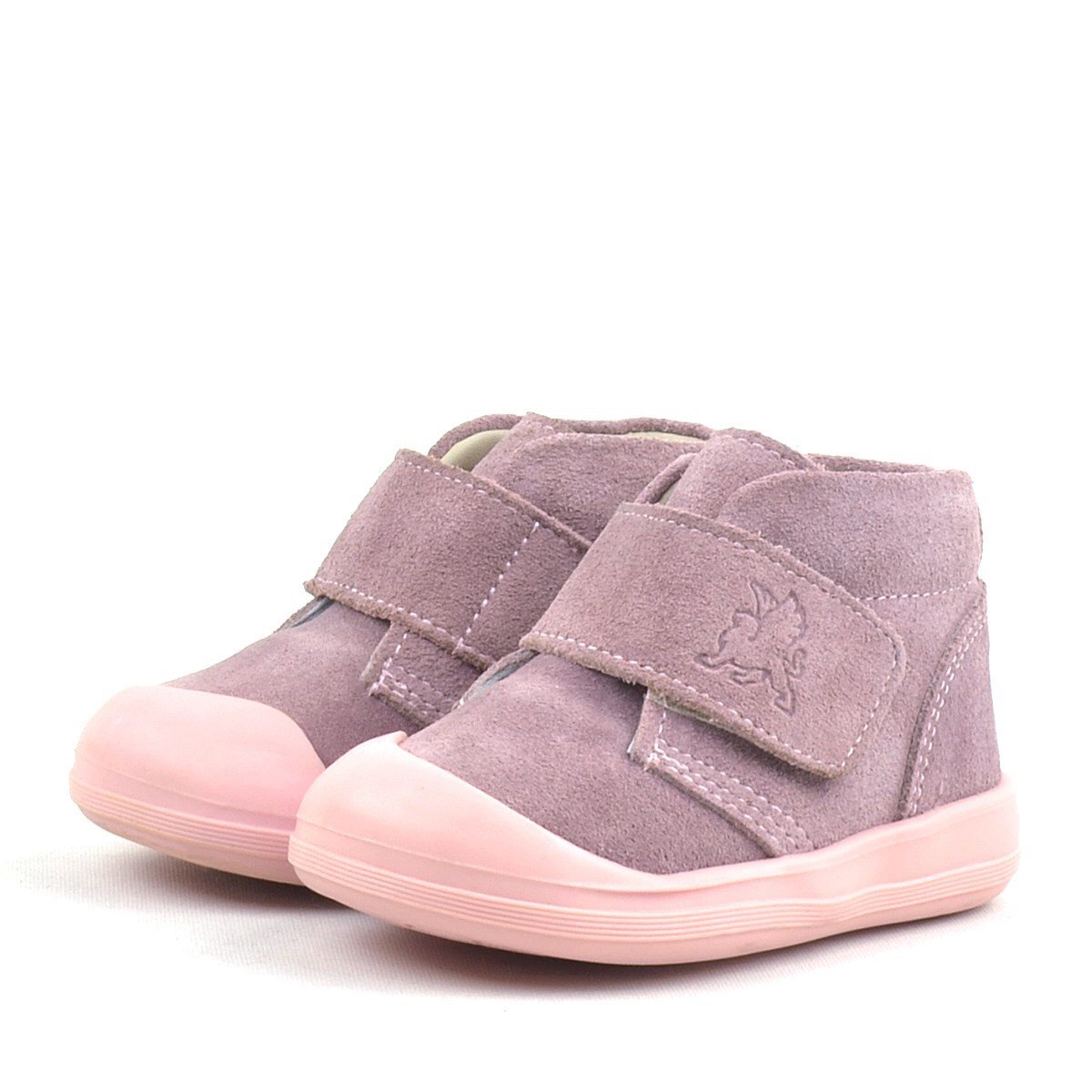 Rakerplus Yoohoo Hakiki Deri Pembe Cırtlı Kız Bebek Bot - 4