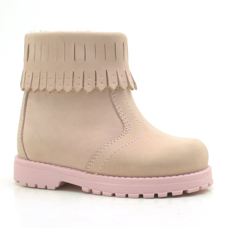 Rakerplus Chiron Hakiki Deri Pembe Fermuarlı Kız Çocuk Bot Çizme - Rakerplus