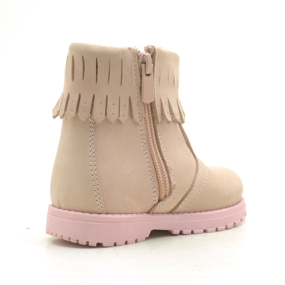 Rakerplus Chiron Hakiki Deri Pembe Fermuarlı Kız Çocuk Bot Çizme - 3