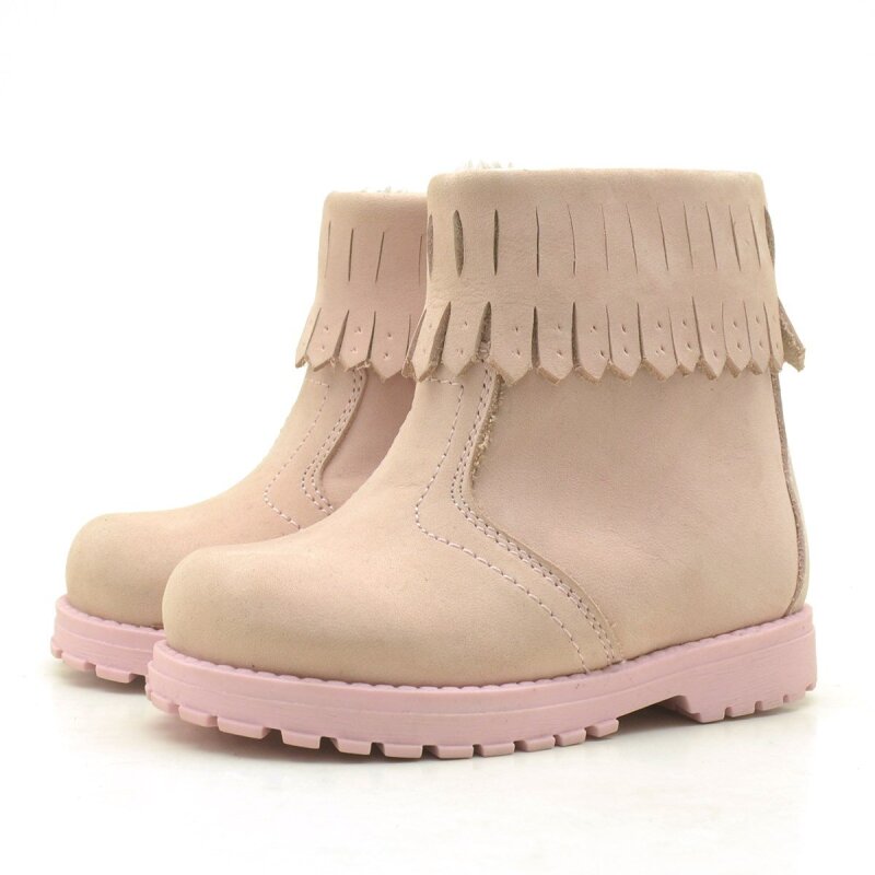 Rakerplus Chiron Hakiki Deri Pembe Fermuarlı Kız Çocuk Bot Çizme - 4