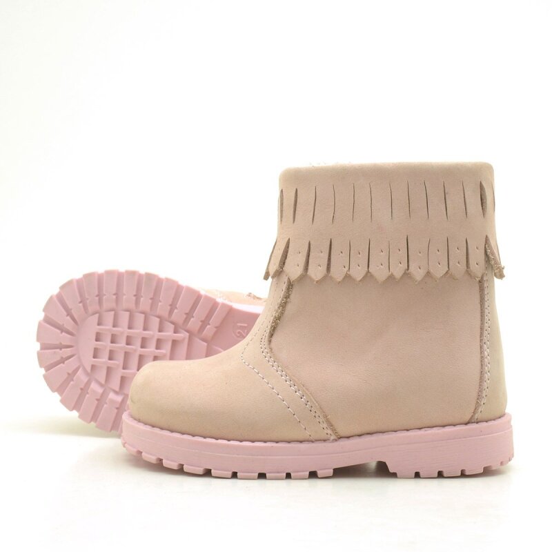 Rakerplus Chiron Hakiki Deri Pembe Fermuarlı Kız Çocuk Bot Çizme - 5
