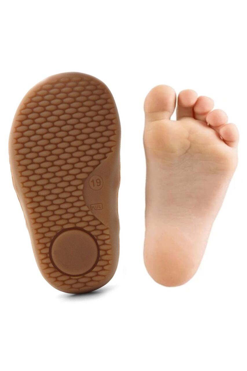 Rakerplus Bob Hakiki Deri Beyaz Barefoot Cırtlı Lastikli Bebek Sneaker Ayakkabı - 11