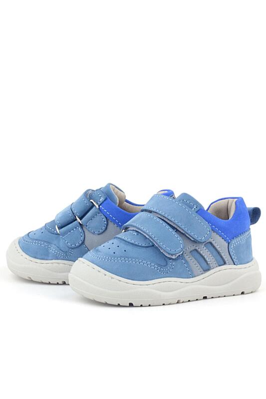 حذاء رياضي للأطفال من الجلد الطبيعي من راكر بلاس شاجي باللون الأزرق - 3