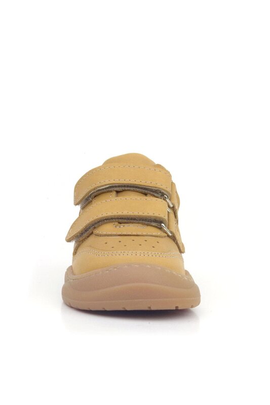 Rakerplus Schaggy Genuine Leather Tan Velcro Baby Sneakers - Rakerplus