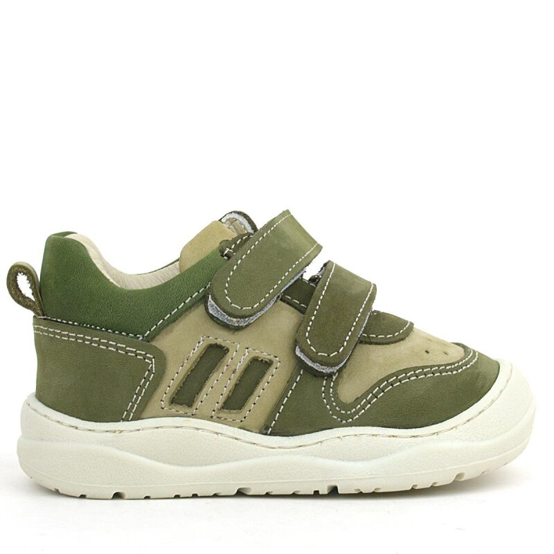 حذاء رياضي للأطفال من جلد طبيعي من راكر بلاس شاجي، لون أخضر كاكي - 2