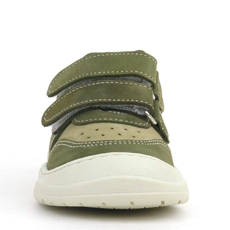 حذاء رياضي للأطفال من جلد طبيعي من راكر بلاس شاجي، لون أخضر كاكي - 3