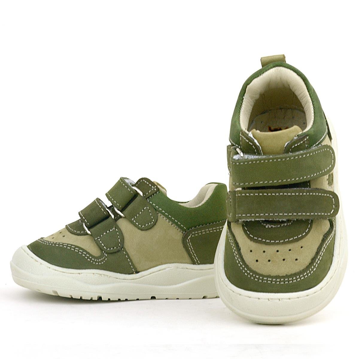 حذاء رياضي للأطفال من جلد طبيعي من راكر بلاس شاجي، لون أخضر كاكي - 6