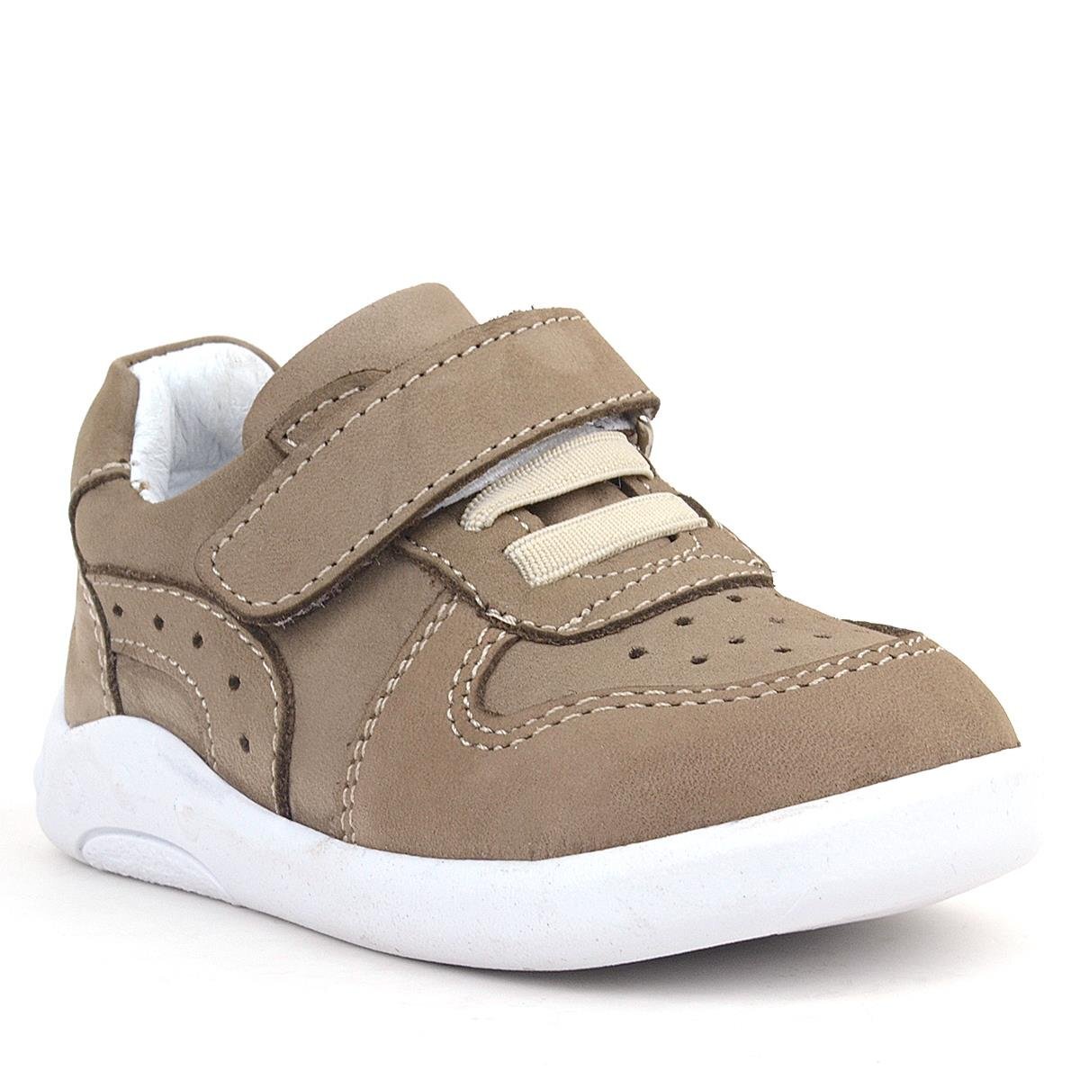 حذاء رياضي للأطفال من جلد طبيعي تشريحي من راكر بلاس بلون رملي - 1