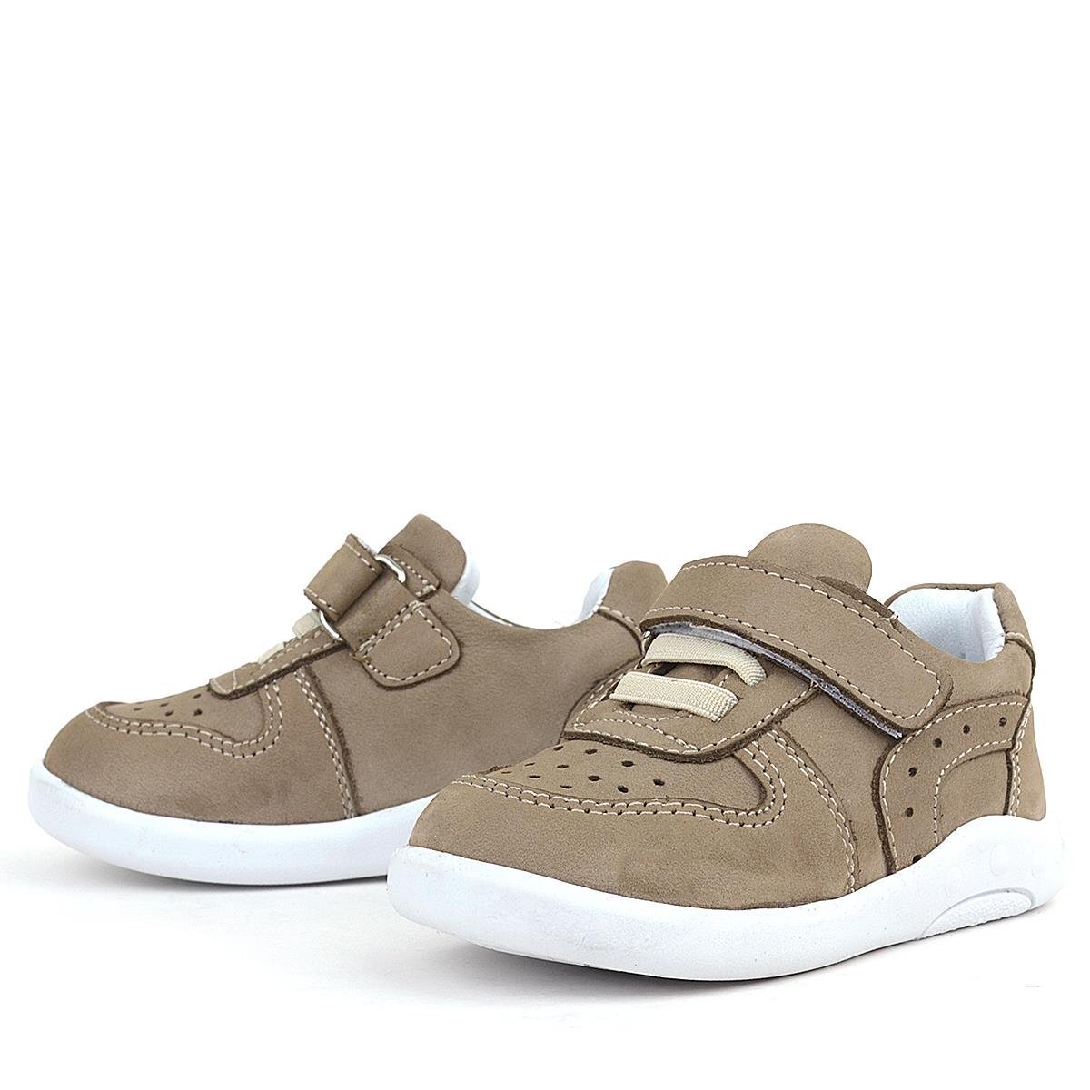 حذاء رياضي للأطفال من جلد طبيعي تشريحي من راكر بلاس بلون رملي - 5