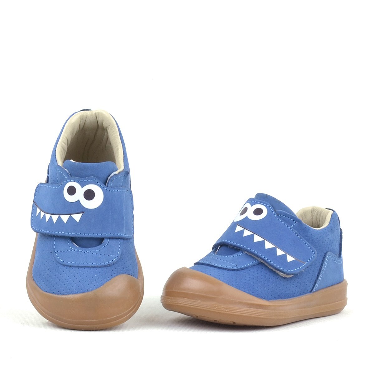 حذاء أطفال دينو من الجلد الطبيعي باللون الأزرق الداكن من راكر بلاس - 3